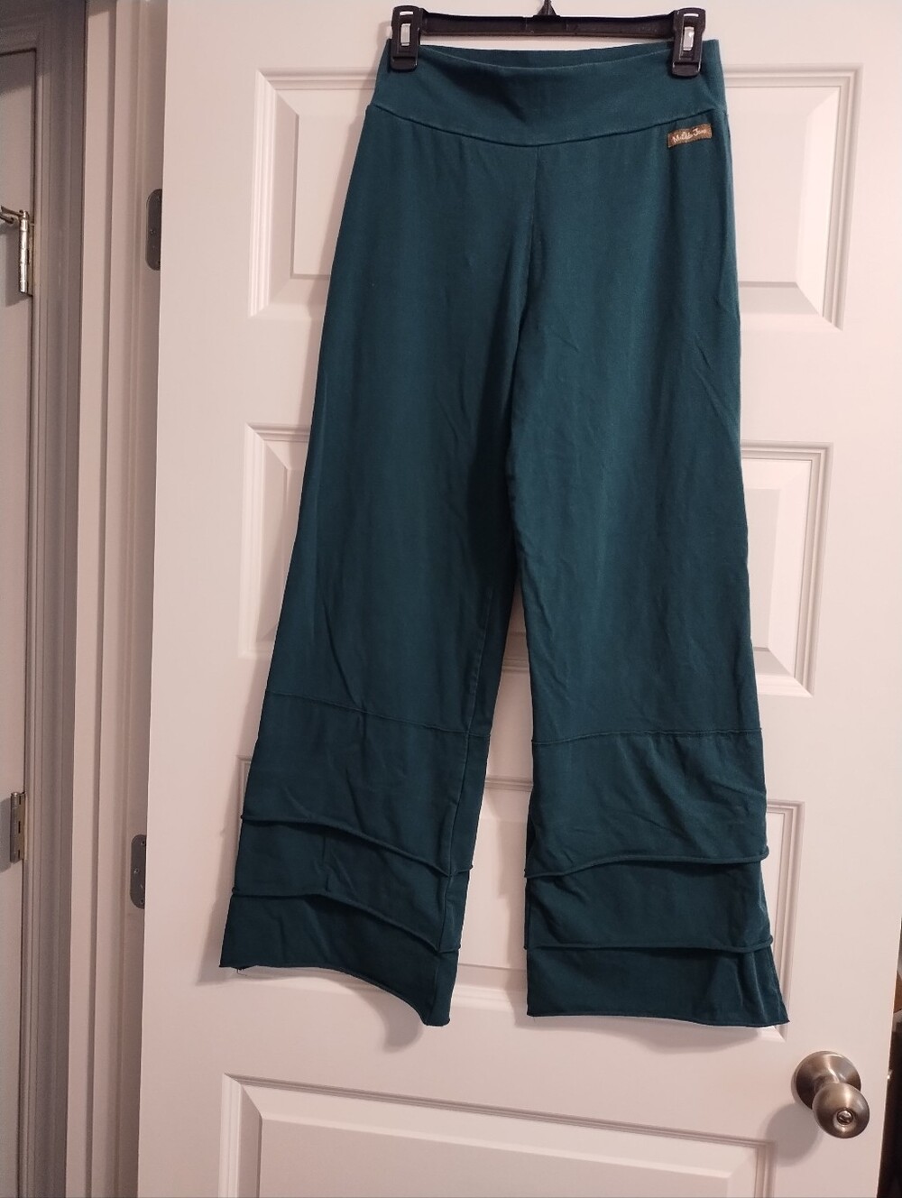 Women's Matilda Jane Wide-Leg Teal Green Layered Hem Pants
